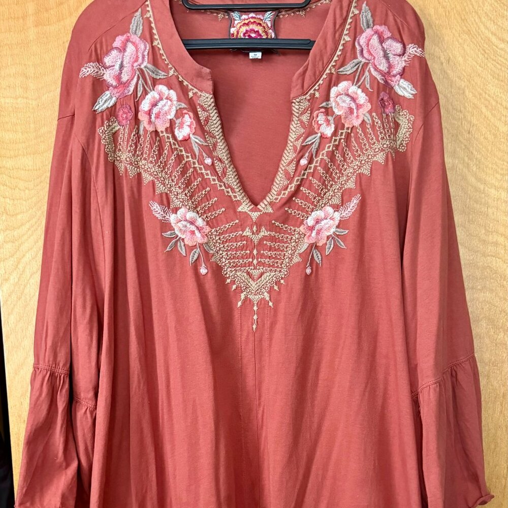 Johnny Was Embroidered Midi Dress (3x)